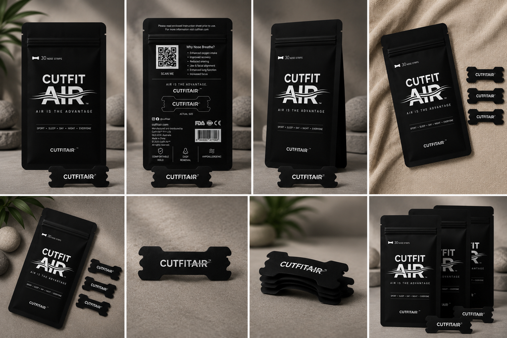 CutFit Air Performance Nasal Strips – Black Edition