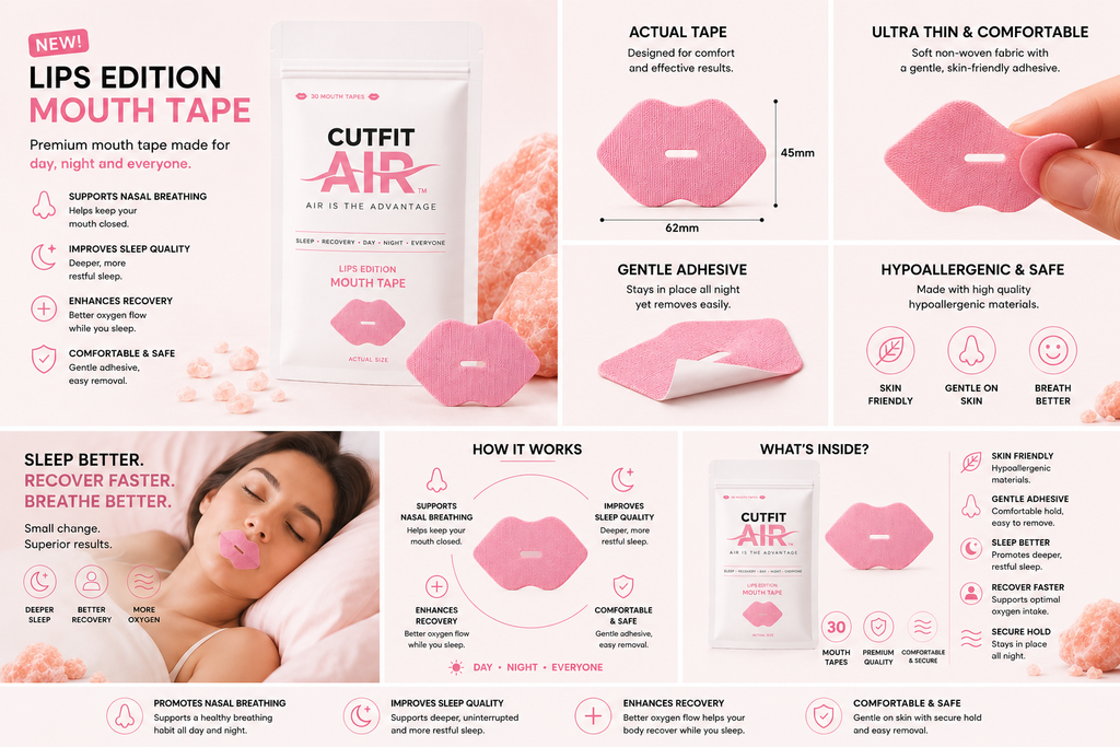 CutFit Air Mouth Tape – Pink Edition
