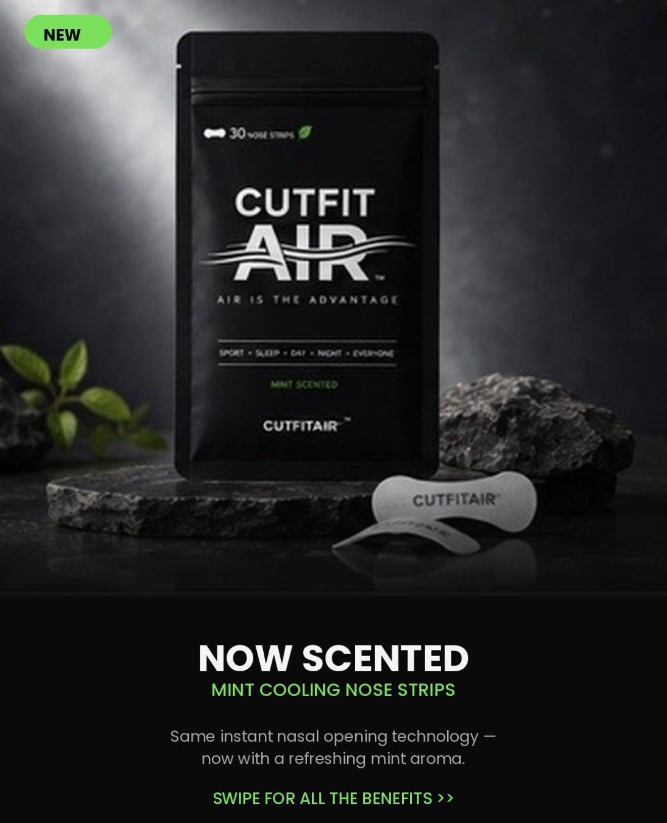 CutFit Air Mint Nasal Strips – White Edition