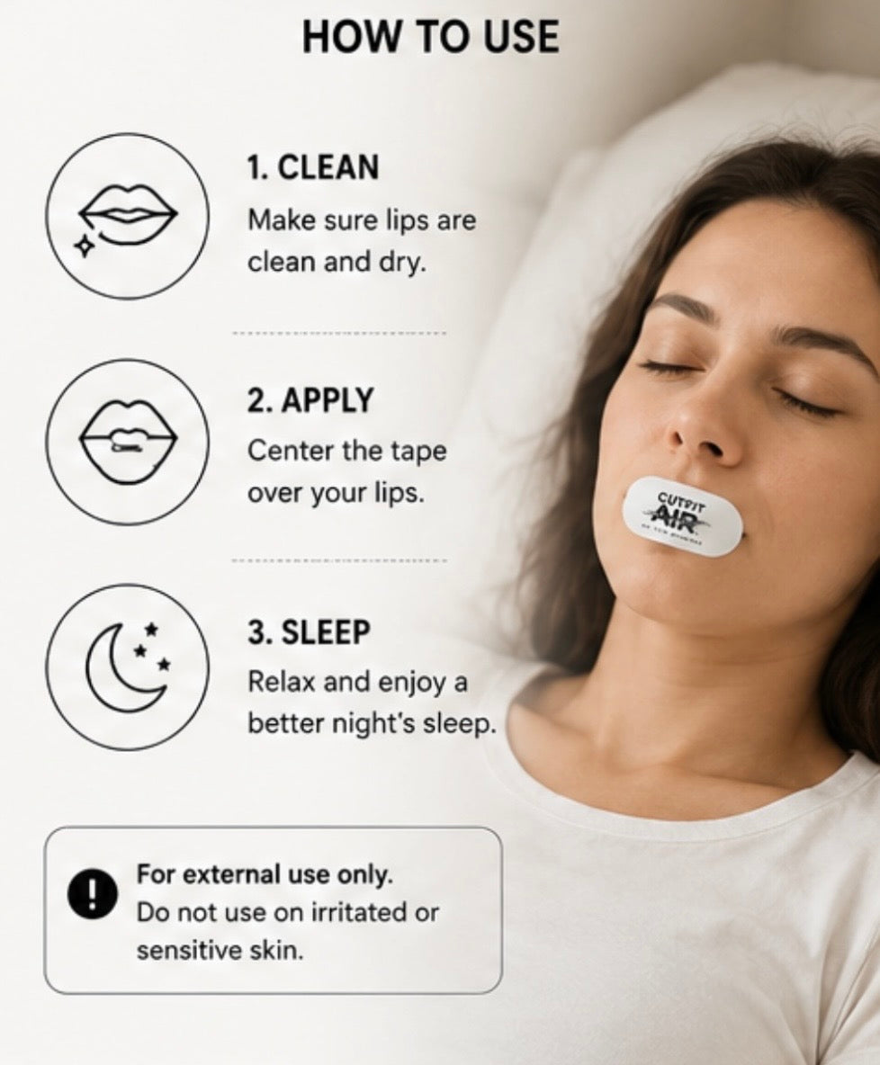 CutFit Air Mouth Tape – White Edition