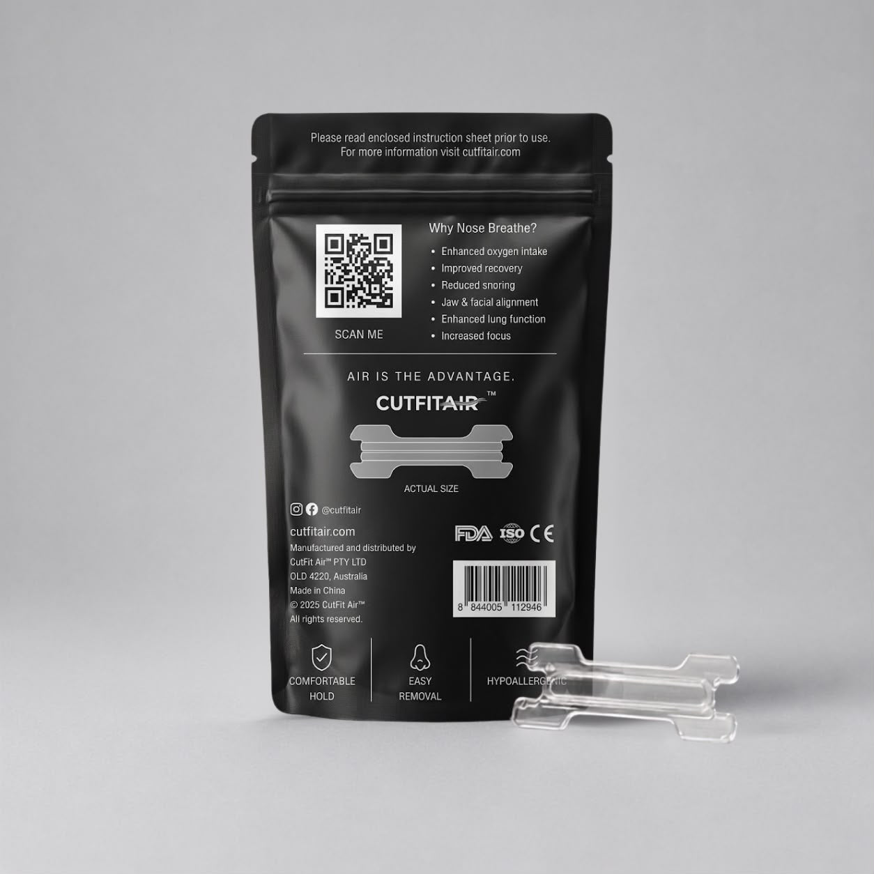 CutFit Air Invisible Nasal Strips – Clear Edition