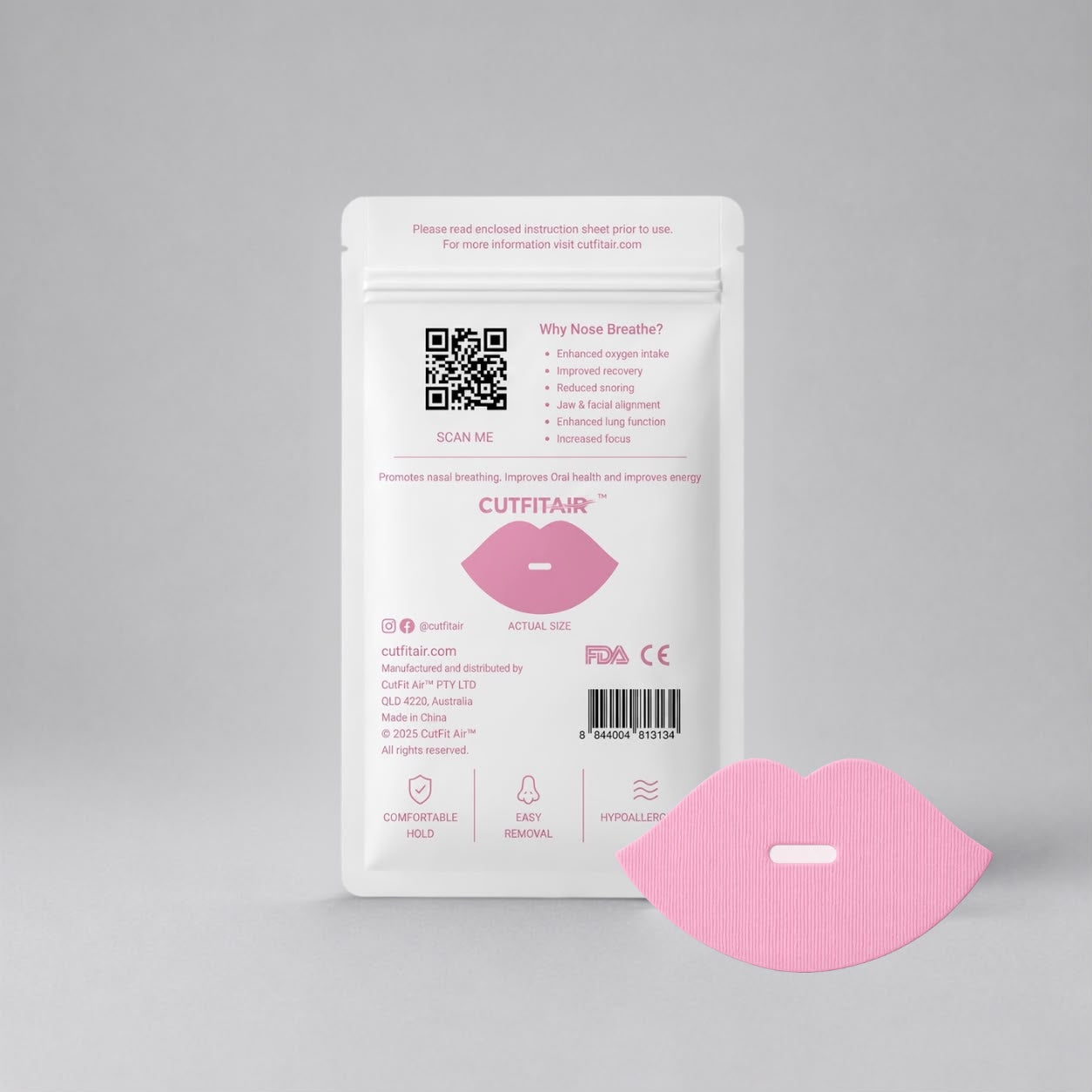 CutFit Air Mouth Tape – Pink Edition