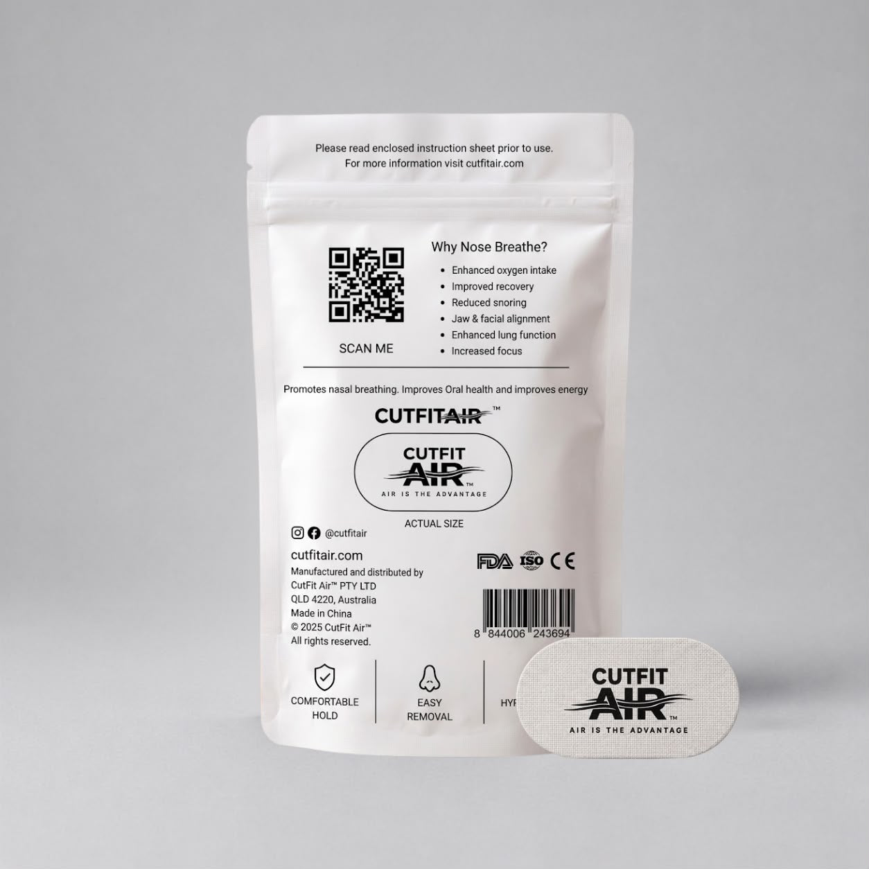 CutFit Air Mouth Tape – White Edition